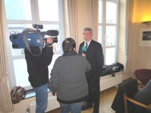Gerichtspräsident Rolf Lennertz beim Interview mit dem BRF. Foto: OD