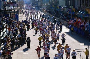 Dieses Bild stammt von einer der früheren Ausgaben des Boston-Marathons. Foto: dpa