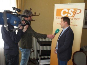 CSP-Regionalpräsident Luc Frank beim BRF-Interview. Foto: OD