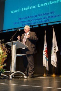 Ministerpräsident Karl-Heinz Lambertz am 13. März 2013 bei der Übernahme des Vorsitzes der Euregio Maas-Rhein im Triangel in St. Vith. Foto: Christian Willems