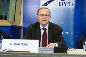 Wilfried Martens in seiner Eigenschaft als Präsident der Europäischen Volkspartei (EVP). Foto: Wikipedia