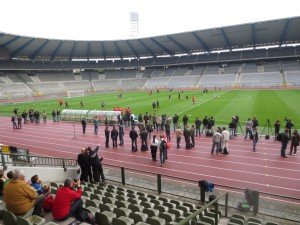Das letzte Training der Roten Teufel auf belgischem Boden fand am Mittwoch im König-Baudouin-Stadion statt. Foto: OD