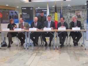Unterzeichnung des Kooperationsabkommens zwischen ESA und DG am Montag im Ministerium der DG. Foto: OD