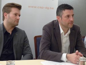 Spitzenkandidat Pascal Arimont (rechts, hier mit Daniel Franzen). Foto: OD
