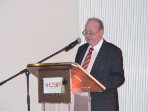 CSP-Spitzenkandidat Robert Nelles am Donnerstag bei seiner Ansprache. Foto: OD