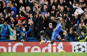 Demba Ba jubelt nach seinem Treffer zum 2:0 für Chelsea. Foto: epa