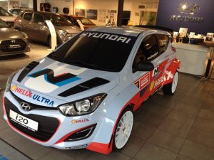 Der Hyundai i20 WRC ist am Sonntag im ZAWM zu besichtigen.