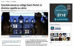 Ein Bericht von "La Libre" zum "Sex-Skandal" am Collège Saint-Michel.