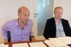 Michael Balter (links) und Alain Mertes bei ihrer Pressekonferenz am Donnerstag. Foto: OD