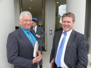 Der ProDG-Fraktionssprecher Alfons Velz (links) und der ProDG-Vorsitzende Clemens Scholzen. Foto: OD