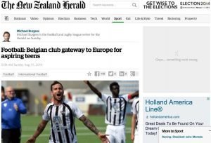 Der Artikel des "New Zealand Herald" mit dem Eupener Spieler Manel Exposito. Zum Vergrößern Bild anklicken.