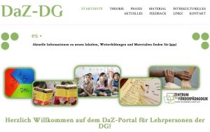 Die Startseite des Internetportals "Deutsch als Zweitsprache".