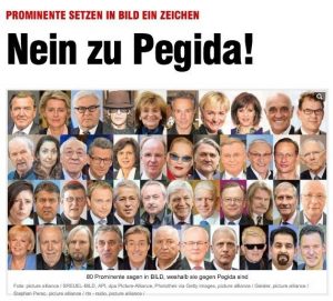 In der "Bild"-Zeitung erklärten 80 Prominente, weshalb sie gegen "Pegida" sind.