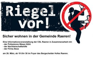 Der Flyer zu dem Informationsabend in Raeren.