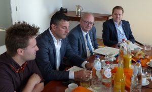 Die CSP-Politiker Daniel Franzen, Pascal Arimont, Robert Nelles und Luc Frank (v.l.n.r.). Foto: OD