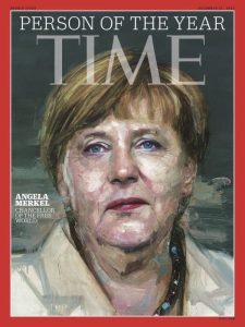 Das Cover des Magazins "Time" mit Angela Merkel im Dezember 2015.