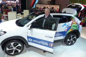 Hyundai-Vertreter Michael Johnen: Natürlich ist der Autobauer aus Fernost wieder Sponsor bei der Fußball-EM in Frankreich. Foto: OD