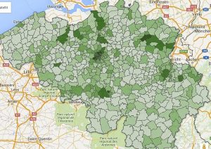 "De Standaard" veröffentlchte eine interaktive Karte mit dem Anteil der Muslime an der Einwohnerzahl pro Gemeinde (Link am Ende des Artikels).