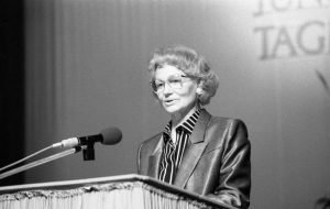 Margot Honecker 1988. Foto: Wikipedia