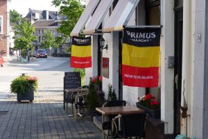 Dieses Wirtshaus am Clown in Eupen ist für die EM gerüstet. Foto: OD