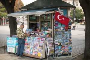Ein Kiosk in Istanbul. Foto: dpa