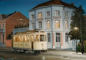 Die Straßenbahn an der Kreuzung zwischen Aachener Straße und Hook. Foto: Die Lupe