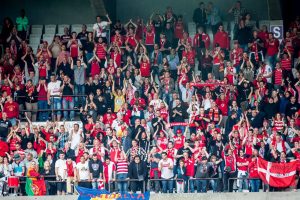 Berühmt-berüchtigt: Nicht zum ersten Mal fügen Fans von Standard Lüttich (hier bei einem Spiel in Anderlecht) ihrem eigenen Verein schweren Schaden zu. Foto: Shutterstock