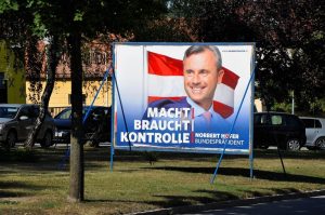 Ein Wahlplakat des FPÖ-Kandidaten Norbert Hofer im Burgenland. Foto: Shutterstock