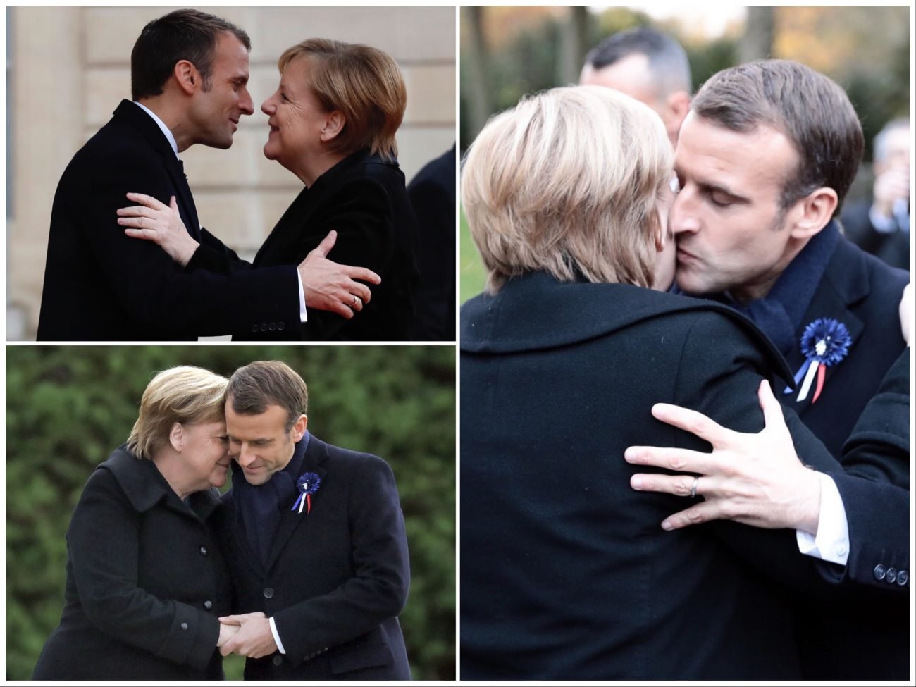 Wenn Er Merkel In Aachen Trifft Umarmt Und Kusst Ist Macron Glucklich Aber Daheim Hat Er Nichts Zu Lachen Ostbelgien Direkt