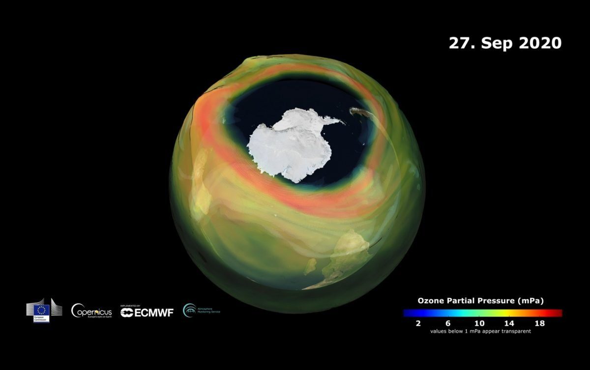 Eines der größten Ozonlöcher hält sich über der Antarktis - Ostbelgien